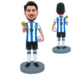 Gwiazdy Pucharu Świata Argentyna Messi Niestandardowa figurka Bobblehead z wygrawerowanym tekstem