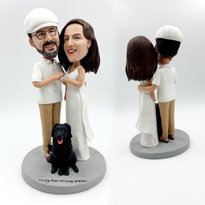 Niestandardowa rocznicowa figurka Bobblehead dla rodziców