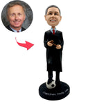 Bobblehead niestandardowy sędzia z piłką nożną