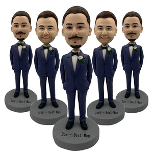 Niestandardowe lalki Bobblehead dla drużbów ślubnych