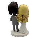 Niestandardowy topper na tort dla par weselnych Bobblehead