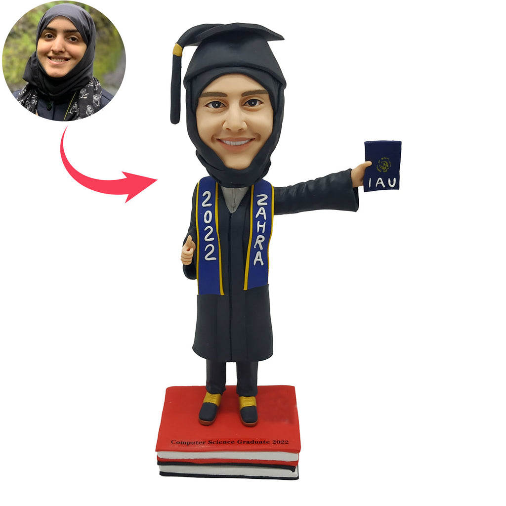 Niestandardowy prezent dla lalki Bobblehead dla absolwentów