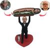 Burgerowa lalka Bobblehead w zabawnym stylu