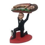 Burgerowa lalka Bobblehead w zabawnym stylu