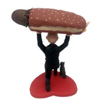 Burgerowa lalka Bobblehead w zabawnym stylu