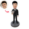 Szef Bobblehead na zamówienie z pieniędzmi
