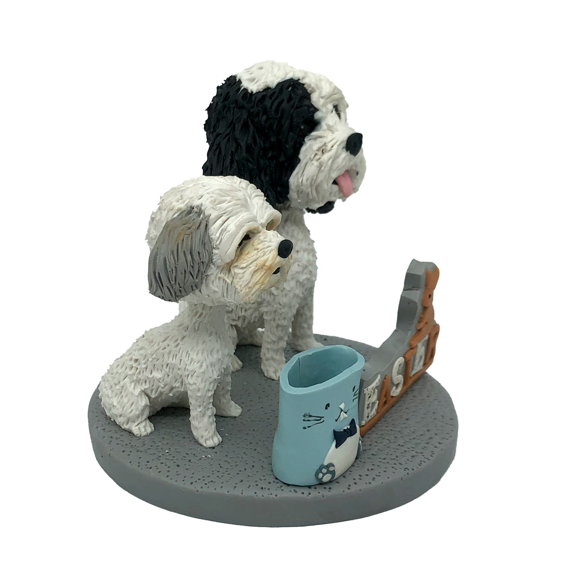Niestandardowy Bobblehead dwa urocze psy domowe