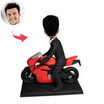 Lalka Bobblehead chłopiec-motocykl