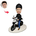 Spersonalizowany prezent Bobblehead z motocyklem na Dzień Ojca
