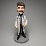 Niestandardowa główka Bobble na prezent dla lekarza