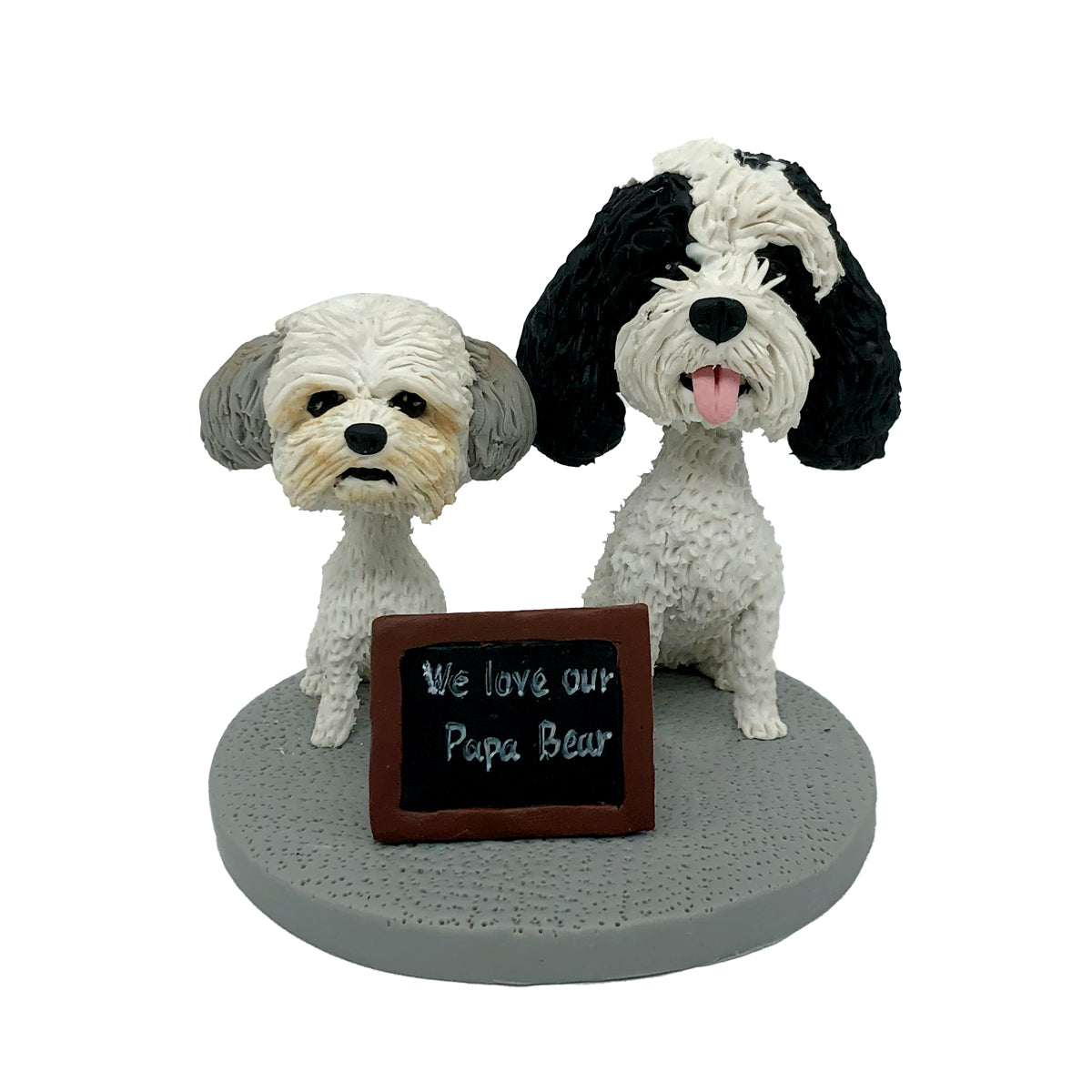 Niestandardowy Bobblehead dwa urocze psy domowe
