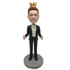 Bobblehead biznesmena z koroną