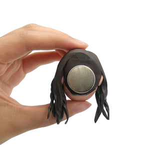 Niestandardowe magnesy na lodówkę Bobblehead Kobieca zabawna twarz
