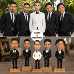 Niestandardowa głowa drużbów weselnych Bobblehead