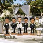 Niestandardowa głowa drużbów weselnych Bobblehead