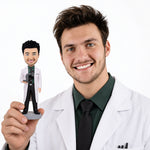 Custom Bobblehead Scientist Holding A Microscope