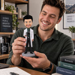 Custom Bobblehead Scientist Holding A Microscope