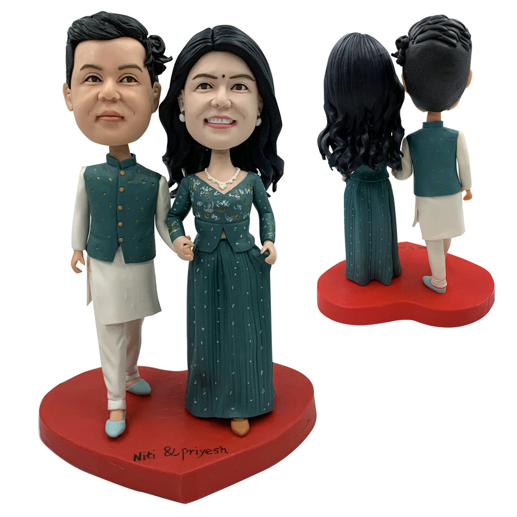 Niestandardowy prezent walentynkowy Bobblehead dla pary