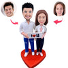 Spersonalizowany prezent walentynkowy Bobblehead dla pary