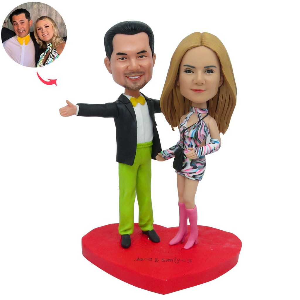 Spersonalizowany prezent walentynkowy Niestandardowy Bobblehead dla pary
