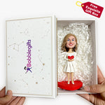 Niestandardowe damskie bobbleheady z czarnym garniturem