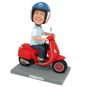 Niestandardowa figurka Bobblehead na prezent na Dzień Ojca w motocyklu