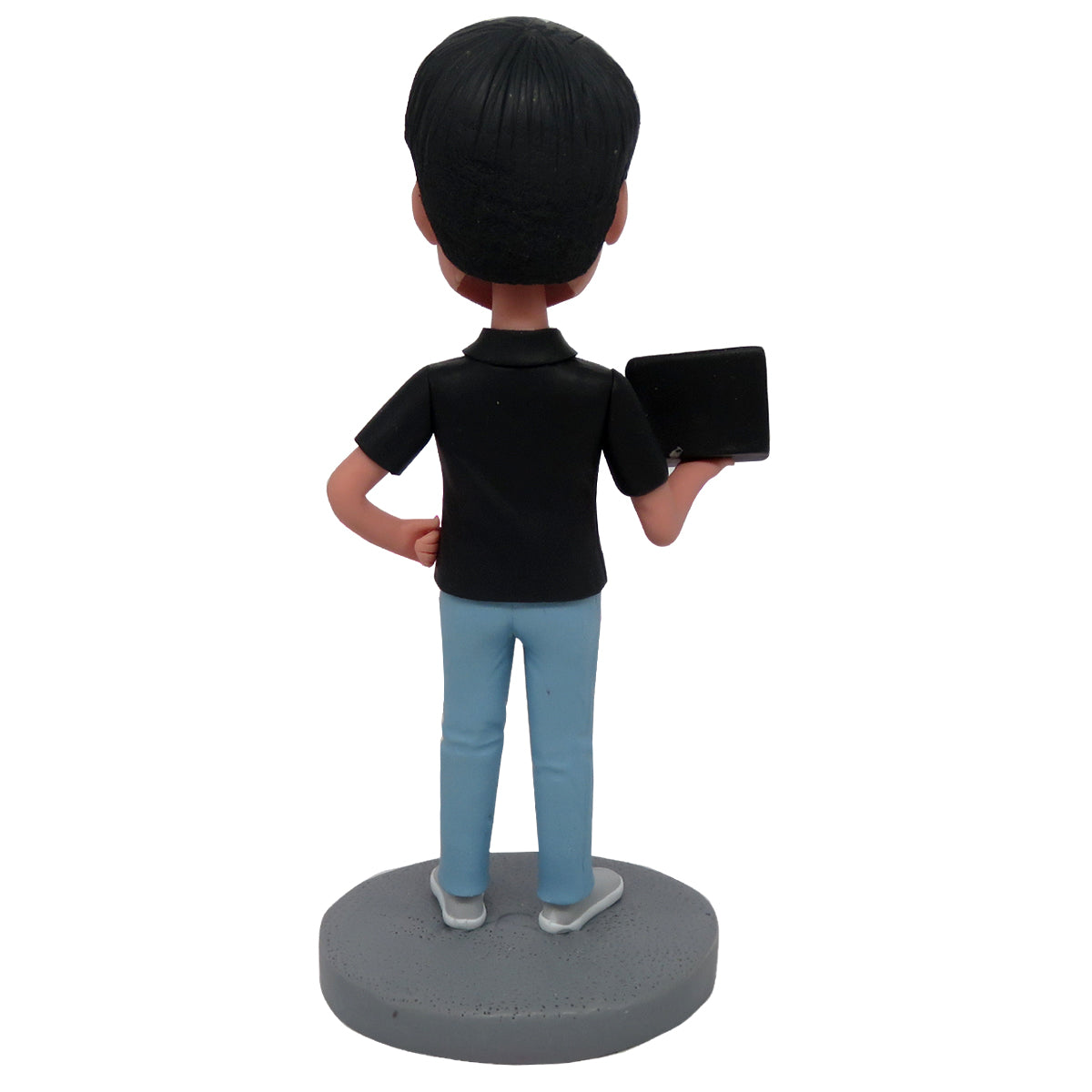 Niestandardowy męski inżynier oprogramowania Bobblehead z komputerem
