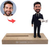 Niestandardowe etui na karty Kapitana Bobblehead z modelem samolotu