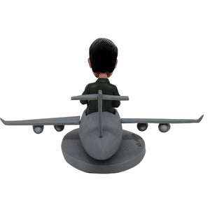 Niestandardowy Kapitan Bobblehead z myśliwcem