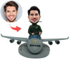 Niestandardowy Kapitan Bobblehead z myśliwcem