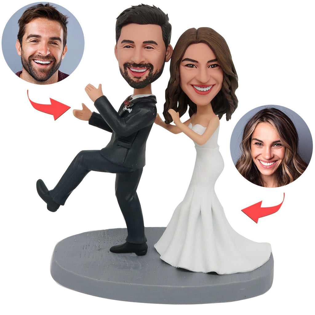 Taniec pary ślubnej na zamówienie w duecie Bobblehead