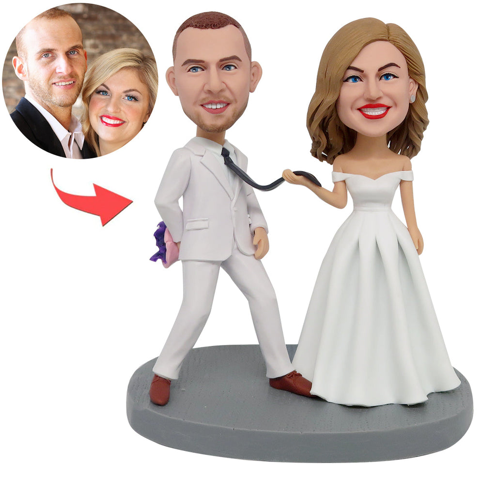 Topper na tort weselny Wyjdź za mąż na zamówienie Bobblehead
