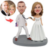 Topper na tort weselny Wyjdź za mąż na zamówienie Bobblehead