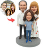 Wesoła rodzinna niestandardowa figurka Bobblehead
