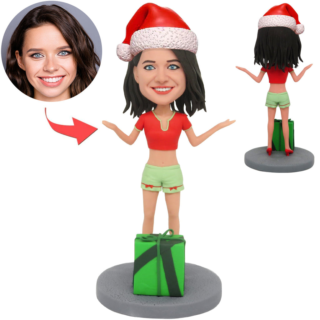Niestandardowy prezent świąteczny z niespodzianką Bobblehead