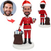 Niestandardowy Bobblehead Święty Mikołaj z prezentami świątecznymi