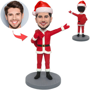 Święty Mikołaj niosący prezenty Niestandardowa figurka Bobblehead