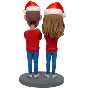 Szczęśliwego Nowego Roku Prezent na Boże Narodzenie Niestandardowa para Bobblehead