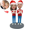 Szczęśliwego Nowego Roku Prezent na Boże Narodzenie Niestandardowa para Bobblehead