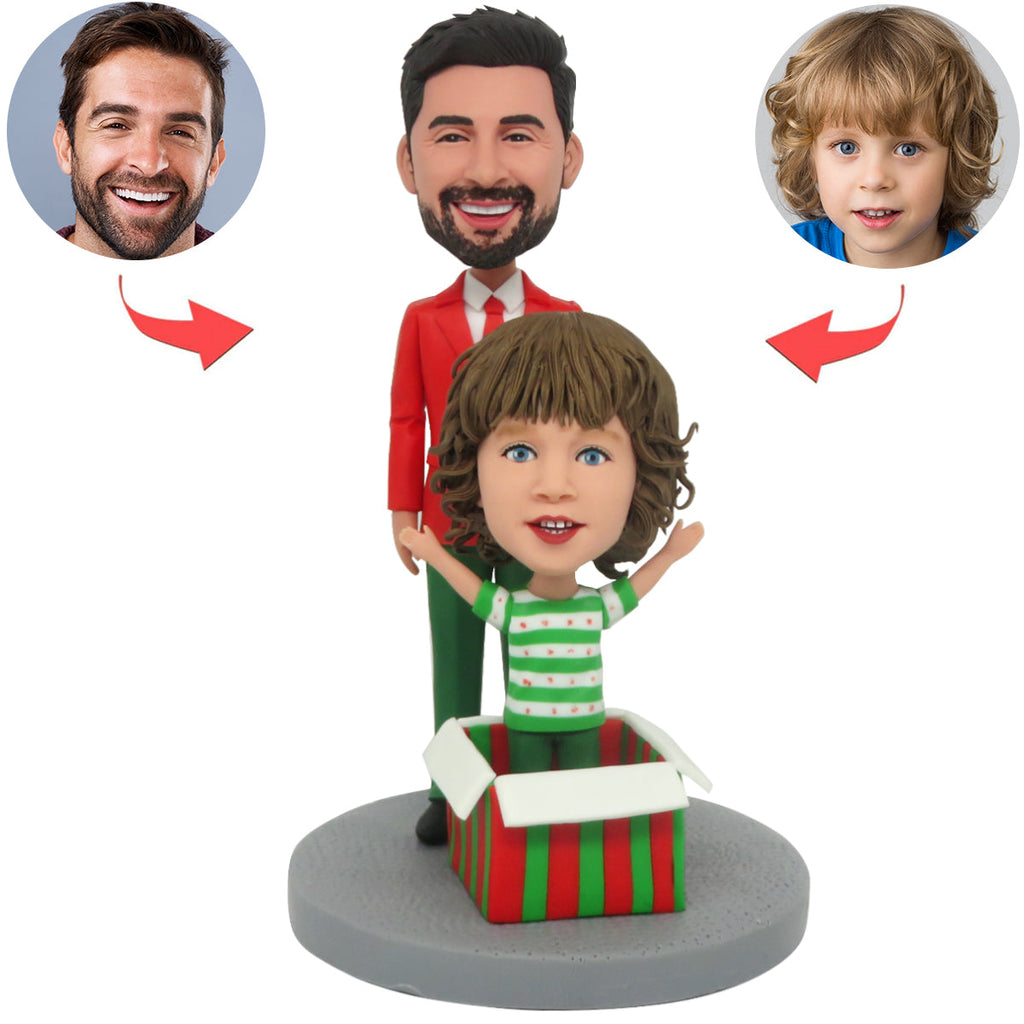 Prezenty świąteczne Niestandardowa figurka rodzica i dziecka Bobblehead