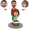 Prezenty świąteczne Niestandardowa figurka rodzica i dziecka Bobblehead