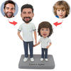 Niestandardowa figurka Bobblehead z ojcem i dzieckiem
