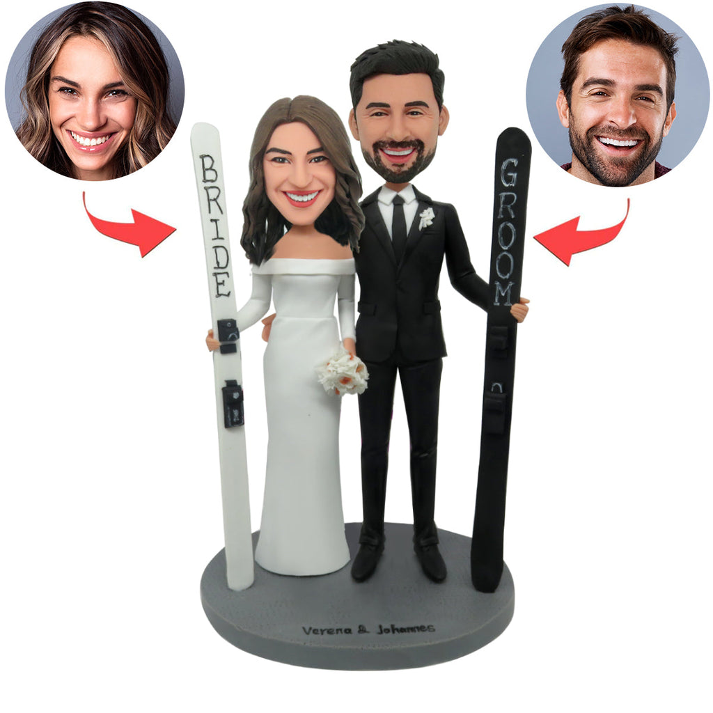 Bobblehead na zamówienie pary ślubnej z deskorolką