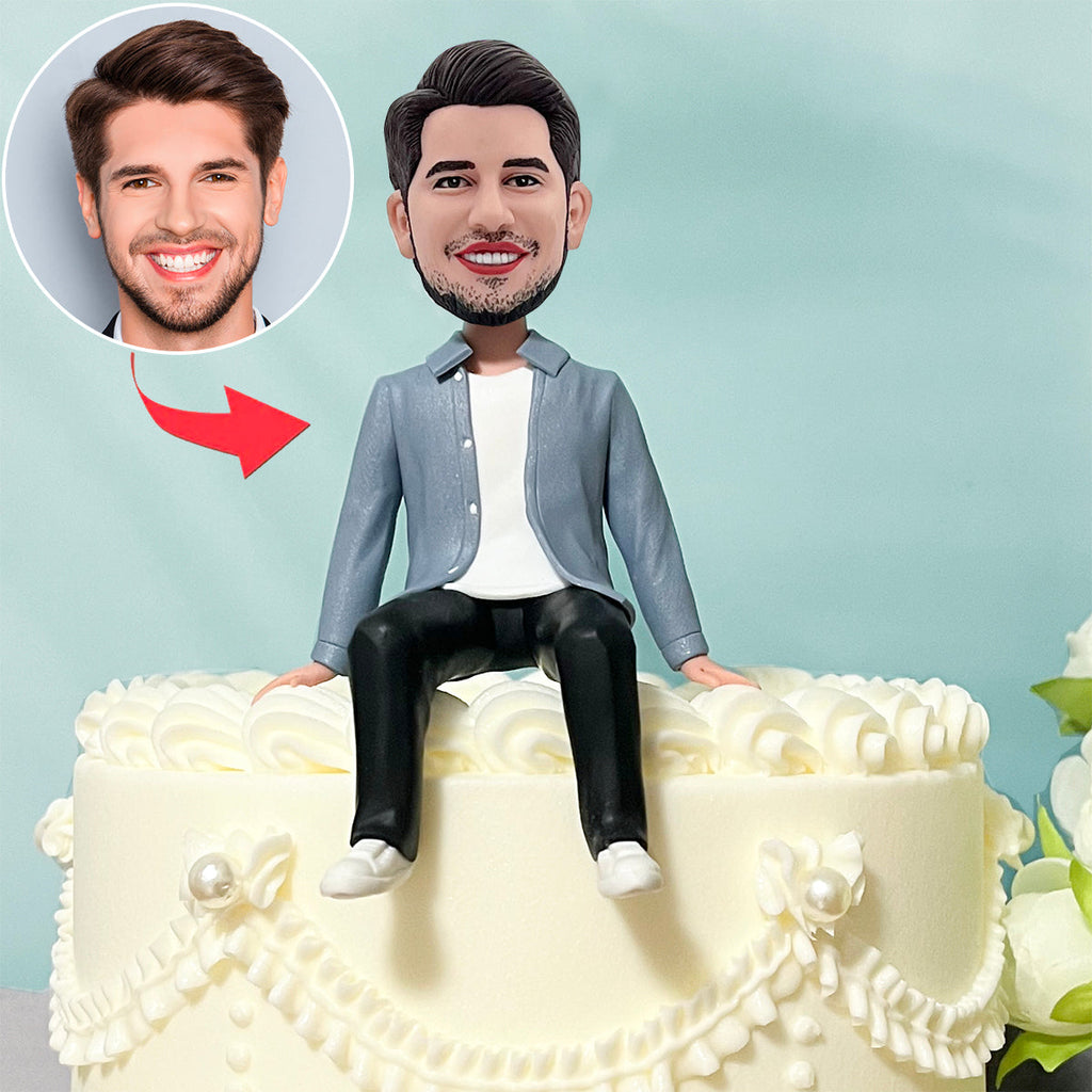 Casual Man Niestandardowy prezent Bobbleheads dla przyjaciół (nie obejmuje podstawy)