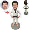 Niestandardowa lalka Bobblehead przedstawiająca sportowca taekwondo