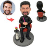 Niestandardowa lalka Bobblehead palący mężczyzna