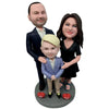 Niestandardowa rodzina Bobblehead Love jako prezenty świąteczne