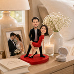 Niestandardowa para tańcząca Bobblehead - Walentynki