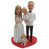Niestandardowa lalka Bobblehead Happy Family na ślub