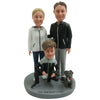 Niestandardowy Bobblehead Love Sports Rodzina z psem
